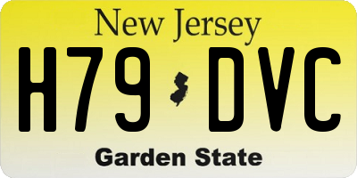 NJ license plate H79DVC