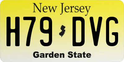 NJ license plate H79DVG