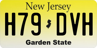 NJ license plate H79DVH