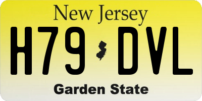 NJ license plate H79DVL
