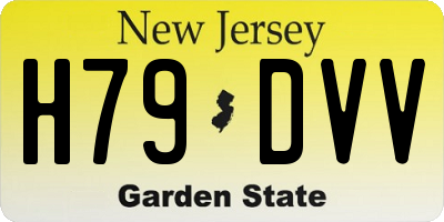 NJ license plate H79DVV