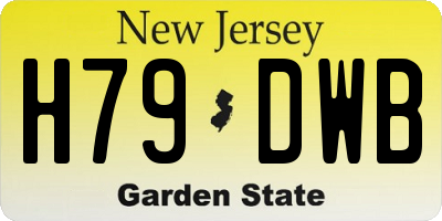 NJ license plate H79DWB