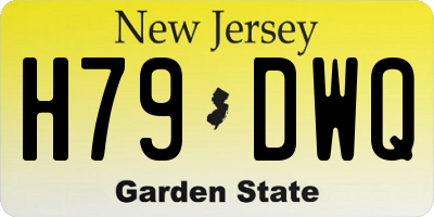 NJ license plate H79DWQ