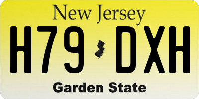 NJ license plate H79DXH