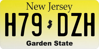 NJ license plate H79DZH