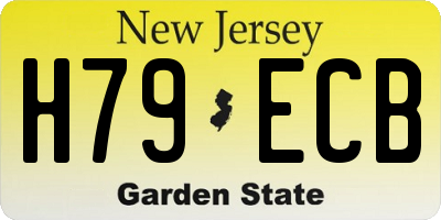 NJ license plate H79ECB