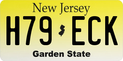 NJ license plate H79ECK