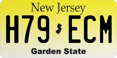 NJ license plate H79ECM