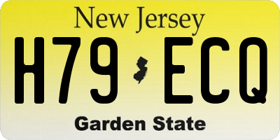 NJ license plate H79ECQ