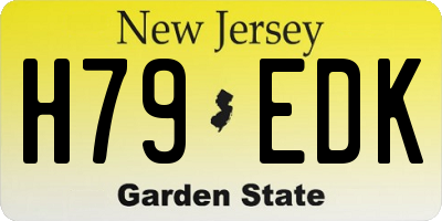 NJ license plate H79EDK
