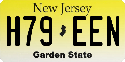 NJ license plate H79EEN