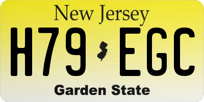 NJ license plate H79EGC