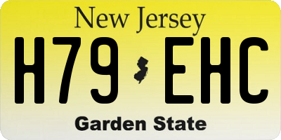 NJ license plate H79EHC