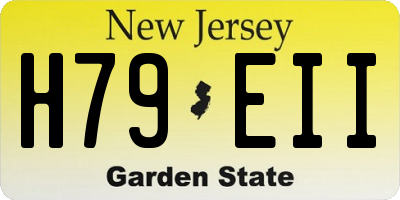 NJ license plate H79EII