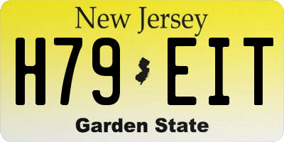 NJ license plate H79EIT