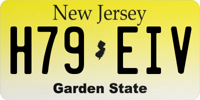 NJ license plate H79EIV