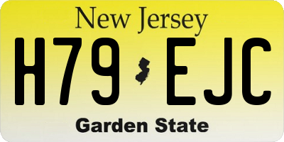 NJ license plate H79EJC