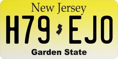 NJ license plate H79EJO
