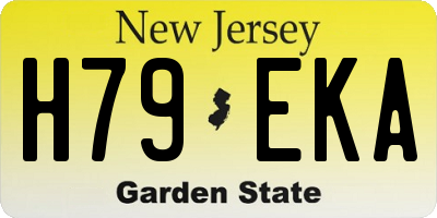 NJ license plate H79EKA