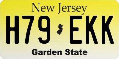NJ license plate H79EKK