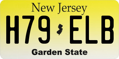 NJ license plate H79ELB