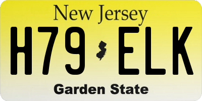 NJ license plate H79ELK