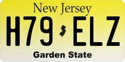 NJ license plate H79ELZ