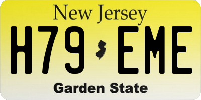 NJ license plate H79EME