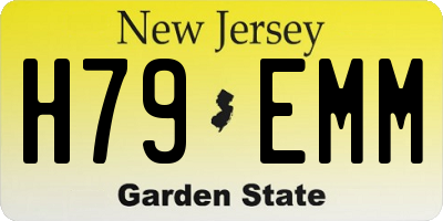 NJ license plate H79EMM