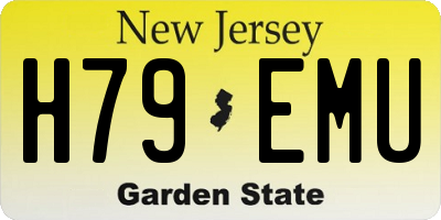 NJ license plate H79EMU