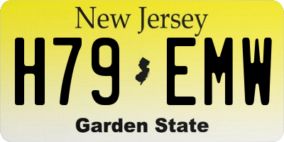 NJ license plate H79EMW