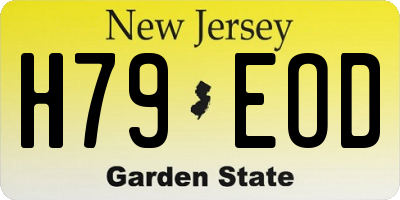 NJ license plate H79EOD