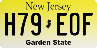 NJ license plate H79EOF