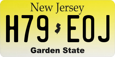NJ license plate H79EOJ