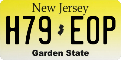 NJ license plate H79EOP
