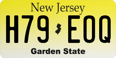 NJ license plate H79EOQ