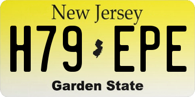 NJ license plate H79EPE