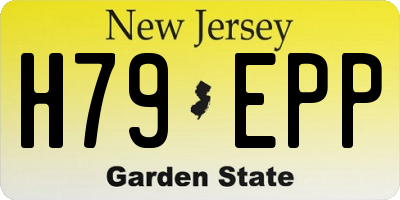 NJ license plate H79EPP