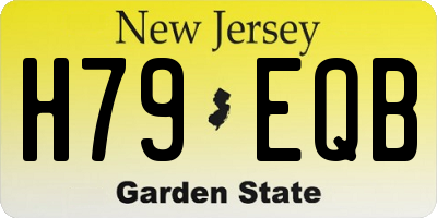 NJ license plate H79EQB