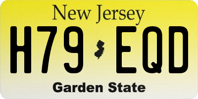 NJ license plate H79EQD