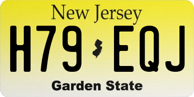 NJ license plate H79EQJ