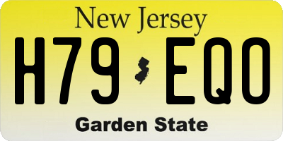 NJ license plate H79EQO