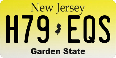 NJ license plate H79EQS