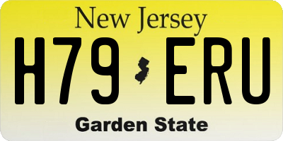 NJ license plate H79ERU