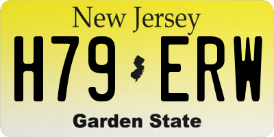 NJ license plate H79ERW