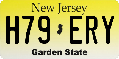 NJ license plate H79ERY