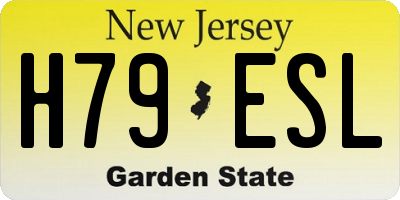 NJ license plate H79ESL