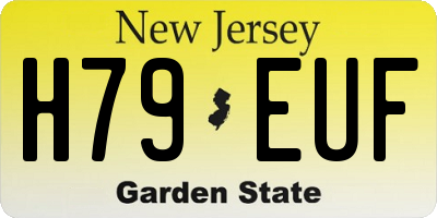 NJ license plate H79EUF
