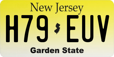 NJ license plate H79EUV