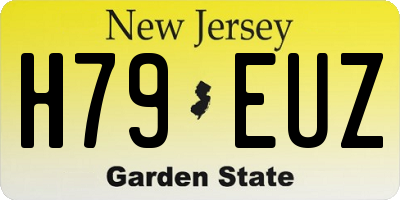 NJ license plate H79EUZ